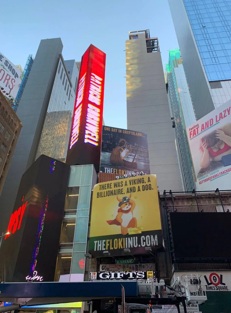 A Floki ad in New York.